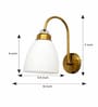 Antique Brass Frosted Glass Wall Light
