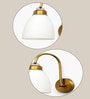 Antique Brass Frosted Glass Wall Light