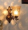 Pyramind Antique Brass Iron and Glass Wall Sconces