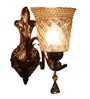 Pyramind Antique Brass Iron and Glass Wall Sconces