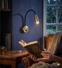 Antique Brass LED Wall Mounted Reading Light with Flexible Gooseneck Arm