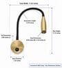 Antique Brass LED Wall Mounted Reading Light with Flexible Gooseneck Arm