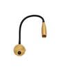 Antique Brass LED Wall Mounted Reading Light with Flexible Gooseneck Arm