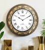 Freeport Gold Brass Analog Wall Clock