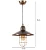 Dorian Antique Brass Metal Hanging Light