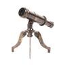 Antique Brass Mini Telescope Showpiece With Brass Tripod Stand