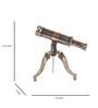 Antique Brass Mini Telescope Showpiece With Brass Tripod Stand