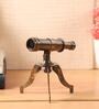 Antique Brass Mini Telescope Showpiece With Brass Tripod Stand