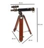 Antique Brown Brass Table Top Telescope