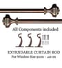 Antique Copper Iron Curtain Rod (36 -66 Inches) With Bracket Antique Copper Iron Curtain Rod (36 -66 Inches) With Bracket