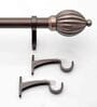 Antique Copper 36 Inch expandable to 66 Inch Iron Curtain Rod with Bracket