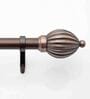 Antique Copper 52 Inch expandable to 144 Inch Iron Curtain Rod with Bracket