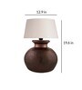Antique Copper hammered Pitcher Table Lamp with khadi shade