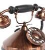 Antique Copper Round Base Brass & Wood Dummy Retro Telephone