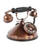 Antique Copper Round Base Brass & Wood Dummy Retro Telephone