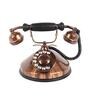 Antique Copper Round Base Brass & Wood Dummy Retro Telephone