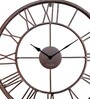 Brown Brass Vintage Wall Clock
