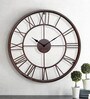 Brown Brass Vintage Wall Clock