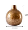Antique Finish Large Gold Metal Vase