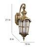 Miu Antique Gold Aluminium Outdoor Wall Light