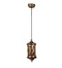 Bevel Antique Gold Iron Hanging Light
