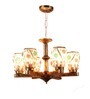 Antique Gold Iron Glass Chandeliers