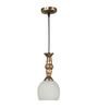 Spatial Antique Gold Iron Hanging Light