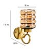 Bolanzo Antique Gold Iron and Glass Wall Sconces