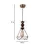 Elegant Antique Gold Metal Hanging Light