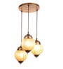 Verde Antique Gold Metal and Glass Cluster Hanging Light