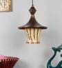 Weave Antique Gold Metal Hanging Light