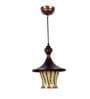 Weave Antique Gold Metal Hanging Light