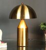 Antique Gold Metal Shade Table Lamp With Metal Base