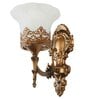 Antique Gold Mild Steel & Glass Wall Light