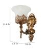 Antique Gold Mild Steel & Glass Wall Light