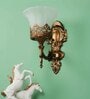 Antique Gold Mild Steel & Glass Wall Light