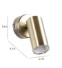 Hadley Antique Gold Mild Steel and Aluminium LED Wall Lights