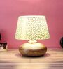 Antique Gold Terracotta & Cotton Green & Gold Colour Table Lamp