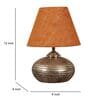 Antique Gold Terracotta & Natural Fiber Mustard Colour Table Lamp