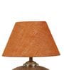 Antique Gold Terracotta & Natural Fiber Mustard Colour Table Lamp