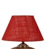 Antique Gold Terracotta & Natural Fiber Red  Colour Table Lamp