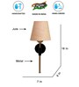 Antique Gold Wall Lamp with Beige Jute shade
