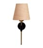 Antique Gold Wall Lamp with Beige Jute shade