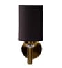 Antique Gold Wall Lamp with Black cotton shade