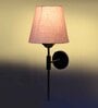 Antique Gold Wall Lamp with Grey  cotton shade