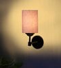 Antique Gold Wall Lamp with Grey  cotton shade