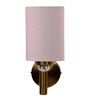 Antique Gold Wall Lamp with Grey  cotton shade