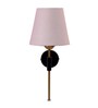 Antique Gold Wall Lamp with Grey  cotton shade