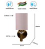 Antique Gold Wall Lamp with Grey  cotton shade