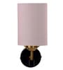 Antique Gold Wall Lamp with Grey  cotton shade